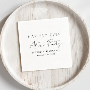 Serviette En Papier Fête de réception de mariage Après un heureux pour