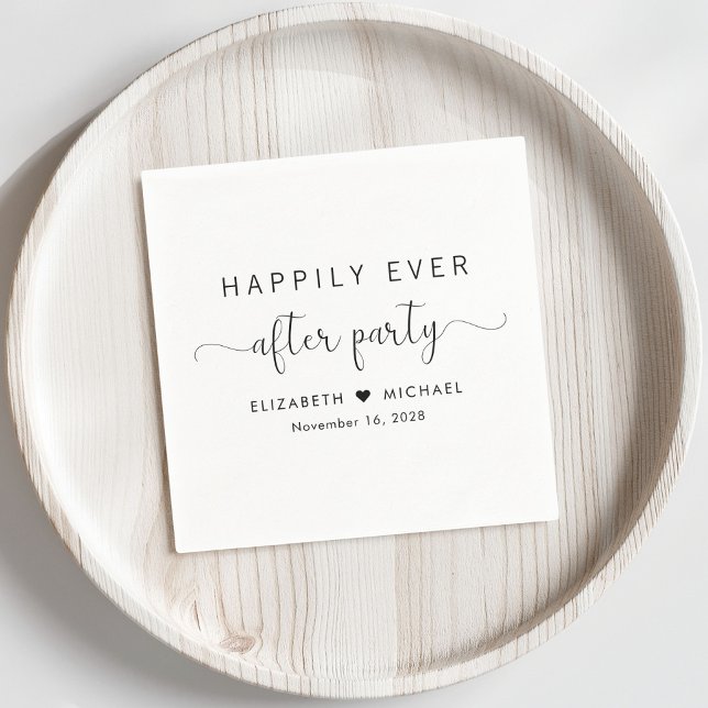 Serviette En Papier Fête de réception de mariage Après un heureux pour (Créateur téléchargé)