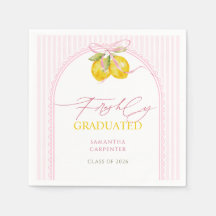 fête de remise de diplôme à ruban rose citron fraî