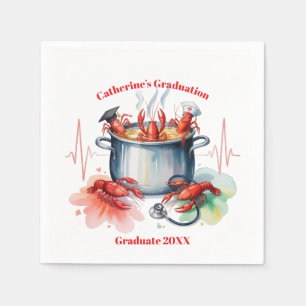 Serviette En Papier Fête de remise de diplômes d'infirmière cadienne d
