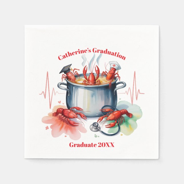 Serviette En Papier Fête de remise de diplômes d'infirmière cadienne d (Devant)