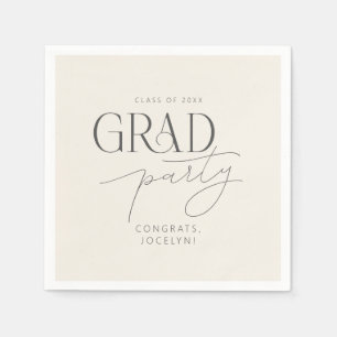 Serviette En Papier Fête de remise de diplômes minimaliste personnalis