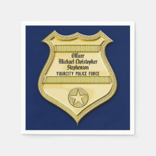Serviette En Papier Fête de remise de diplômes/retraite de la police a
