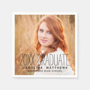 Serviette En Papier Fête de remise des diplômes moderne de photo de