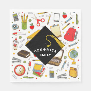 Serviette En Papier Fête de remise des diplômes pour les enseignants