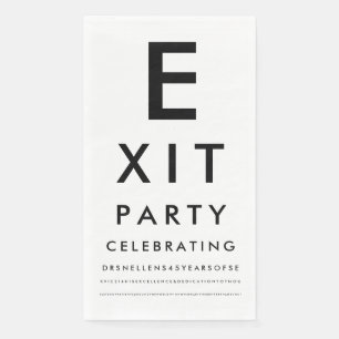 Serviette En Papier Fête de retraite avec test de lecture personnalisé