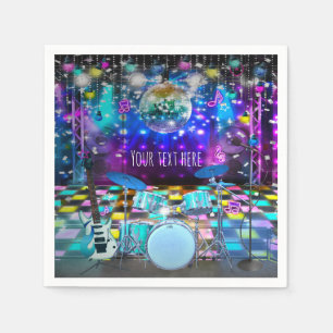 Serviette En Papier FÊTE DE STAR POP Anniversaire Musical Danse
