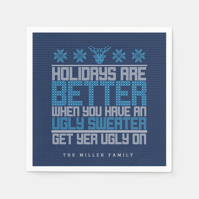 Serviette En Papier Fête de sueur moche (Devant)