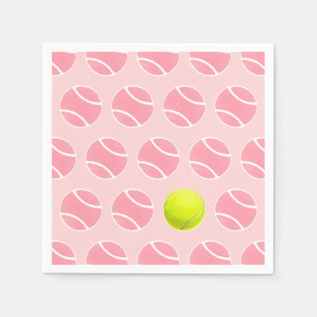 Serviette En Papier Fête de tennis (Devant)