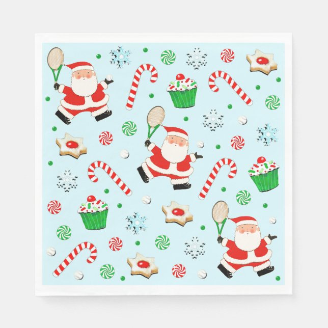 Serviette En Papier Fête de tennis de vacances (Devant)
