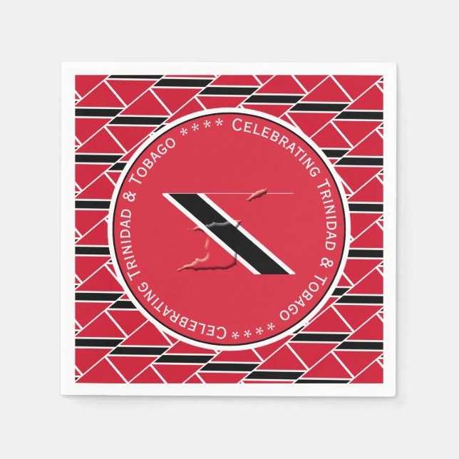 Serviette En Papier Fête de TRINIDAD & TOBAGO papier photo personnalis (Devant)