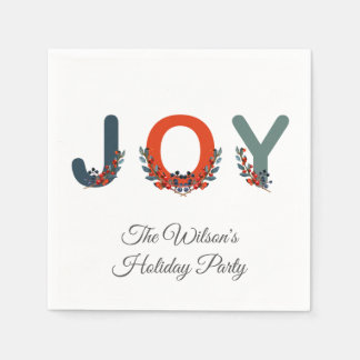 Serviette En Papier Fête de vacances de baies de Noël de joie de baies