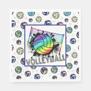Serviette En Papier Fête de volley-ball