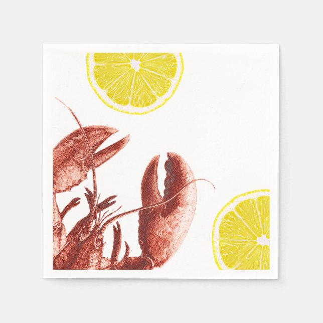 Serviette En Papier Fête d'ébullition du homard d'été (Devant)