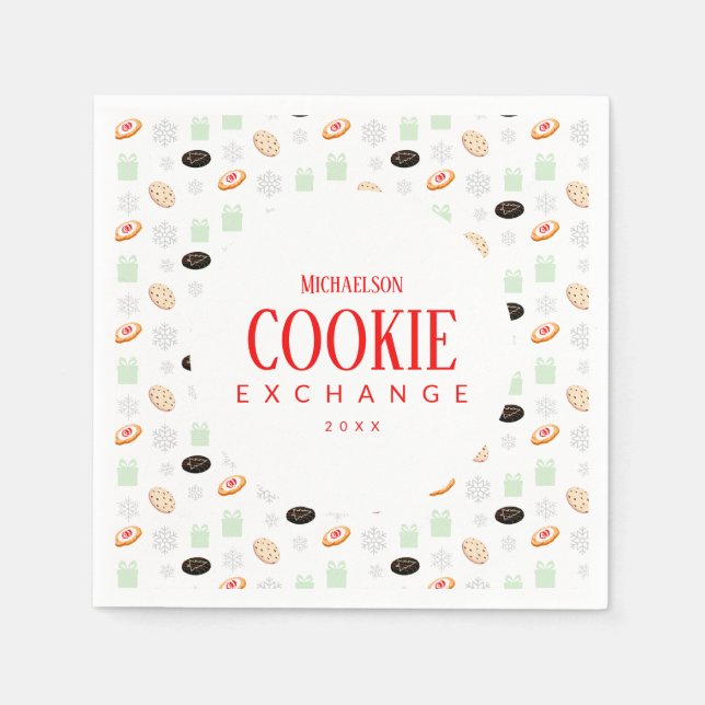 Serviette En Papier Fête d'échange de biscuits (Devant)