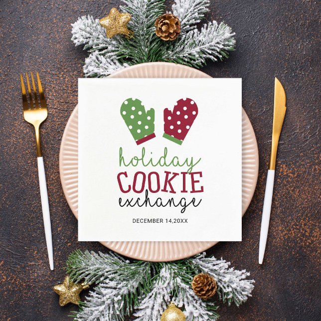 Serviette En Papier Fête d'échange de biscuits Noël Four Mitts (Créateur téléchargé)