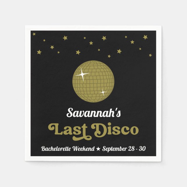 Serviette En Papier Fête d'enterrement de vie de jeune fille Groovy Re (Devant)