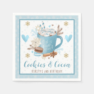 Serviette En Papier Fête des 2 ans de Blue Cookies & Cocoa