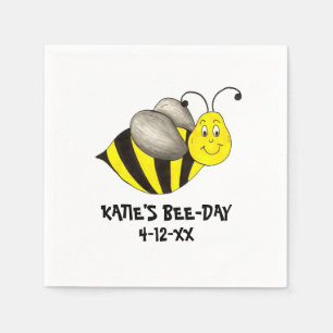 Serviette En Papier Fête des abeilles personnalisées Bumblebee fête d'