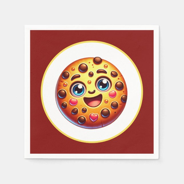 Serviette En Papier Fête des amateurs de biscuits mignons (Devant)