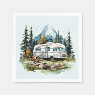 Serviette En Papier Fête des amoureux du camping cool