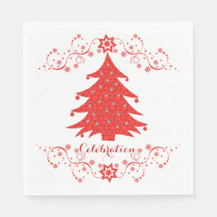 Serviette En Papier Fête des arbres de Noël