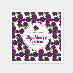 Serviette En Papier Fête des Blackberry ou fête des fruits mous serv