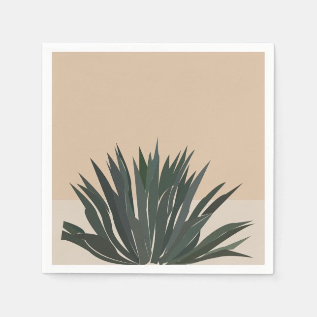 Serviette En Papier Fête des cactus cactées succulentes (Devant)