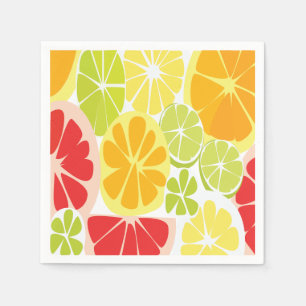 Serviette En Papier Fête des Fruits Citriques