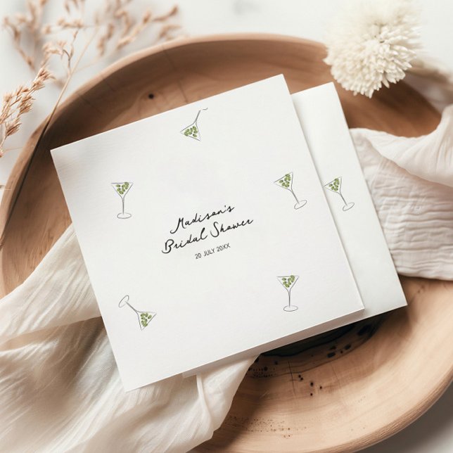 Serviette En Papier Fête des mariées à main irky Martini Bow (Créateur téléchargé)