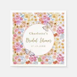 Serviette En Papier Fête des mariées à papillon floral fleur fleur été