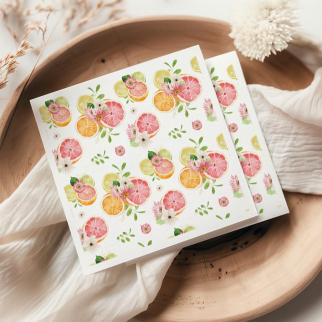 Serviette En Papier Fête des mariées aux agrumes (Créateur téléchargé)
