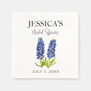 Serviette En Papier Fête des mariées Bluebonnets Fleur sauvage Blue Fl