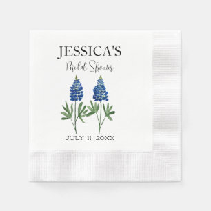 Serviette En Papier Fête des mariées Bluebonnets Fleur sauvage Blue Fl