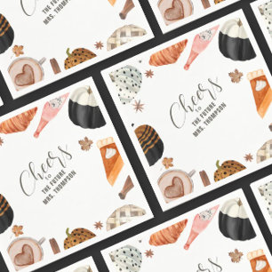 Serviette En Papier Fête des mariées Citrouille unique à la peinture a