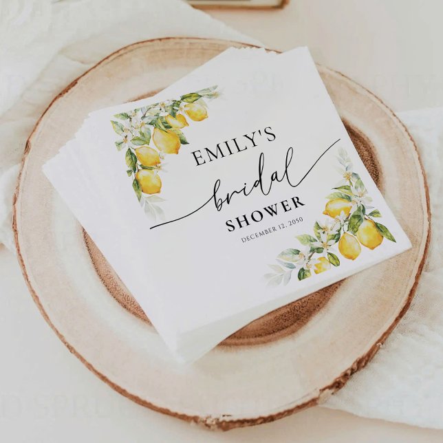 Serviette En Papier Fête des mariées Citrus citron (Créateur téléchargé)