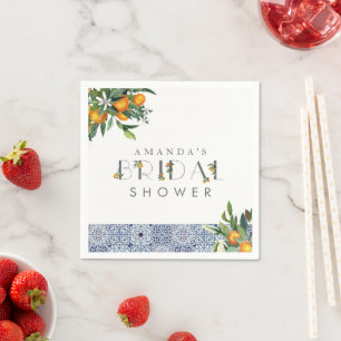Serviette En Papier Fête des mariées Citrus personnalisées serviettes