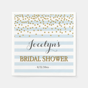 Serviette En Papier Fête des mariées Confetti en Bleu clair et Grandes