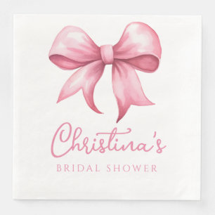 Serviette En Papier Fête des mariées Coquette Bow Rose