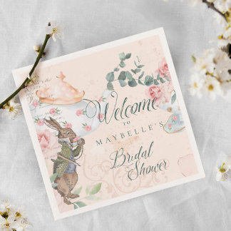 Serviette En Papier Fête des mariées D'Accueil Vintage Alice Au Pays D