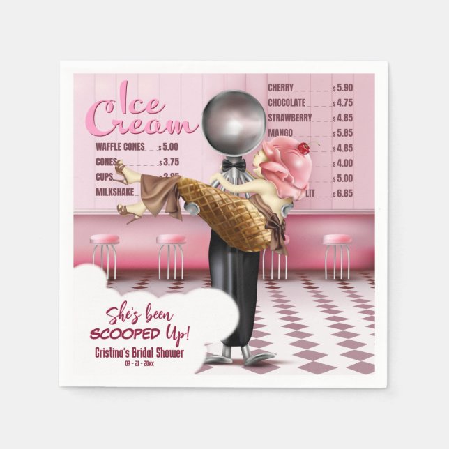 Serviette En Papier Fête des mariées de crème glacée Rupture (Devant)