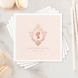 Serviette En Papier Fête des mariées de crête Vintage élégante Regency