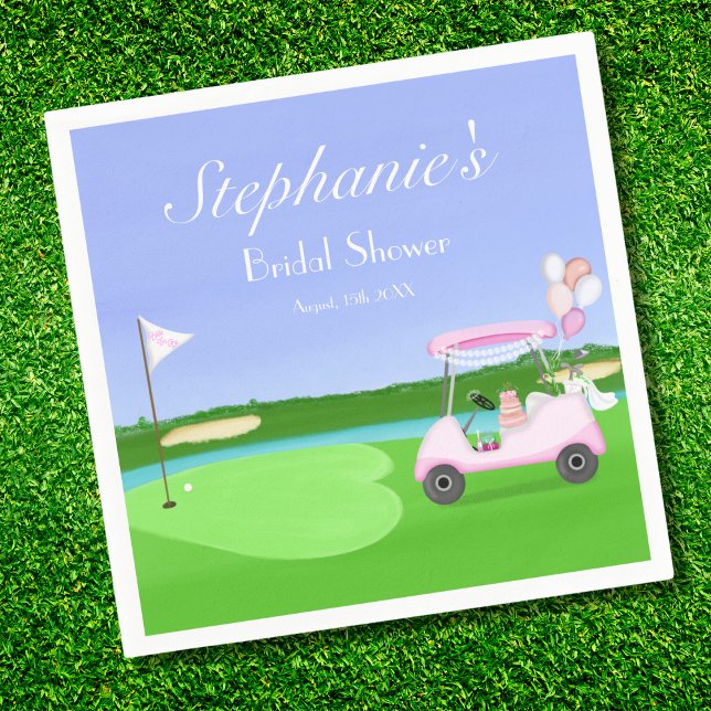 Serviette En Papier Fête des mariées de golf nuptiale Brunch (Créateur téléchargé)