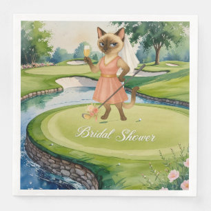 Serviette En Papier FÊTE DES MARIÉES de GOLF pour golfeur Amoureux des