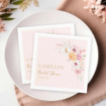 Serviette En Papier Fête des mariées de la fête du jardin fleuri rose<br><div class="desc">Ajoutez le charme du jardin à votre douche nuptiale avec ces serviettes Pink Floral Party ! Parfaits pour les fêtes d'été ou d'extérieur,  ils présentent un joli design floral rose pour compléter votre élégant thème de jardin.</div>
