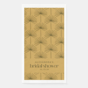 Serviette En Papier Fête des mariées de moutarde boho Fan Palm Leaf