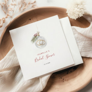 Serviette En Papier Fête des mariées de Noël d'hiver