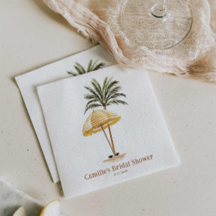 Serviette En Papier Fête des mariées de plage d'été