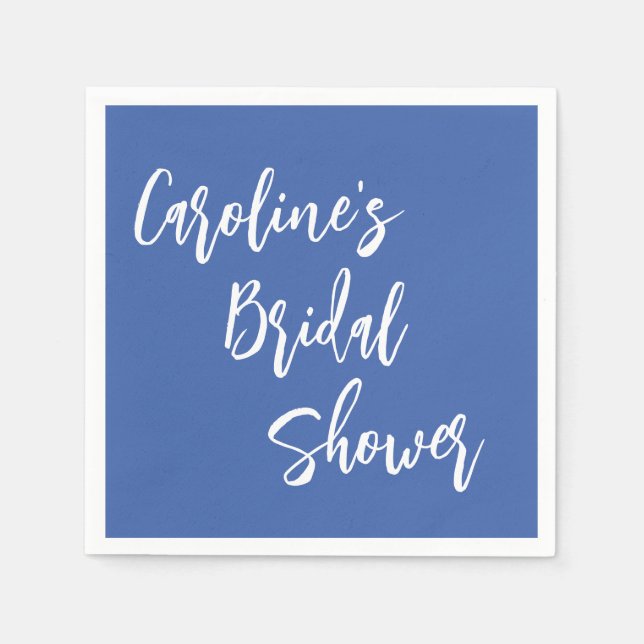 Serviette En Papier Fête des mariées de script moderne Custom French B (Devant)