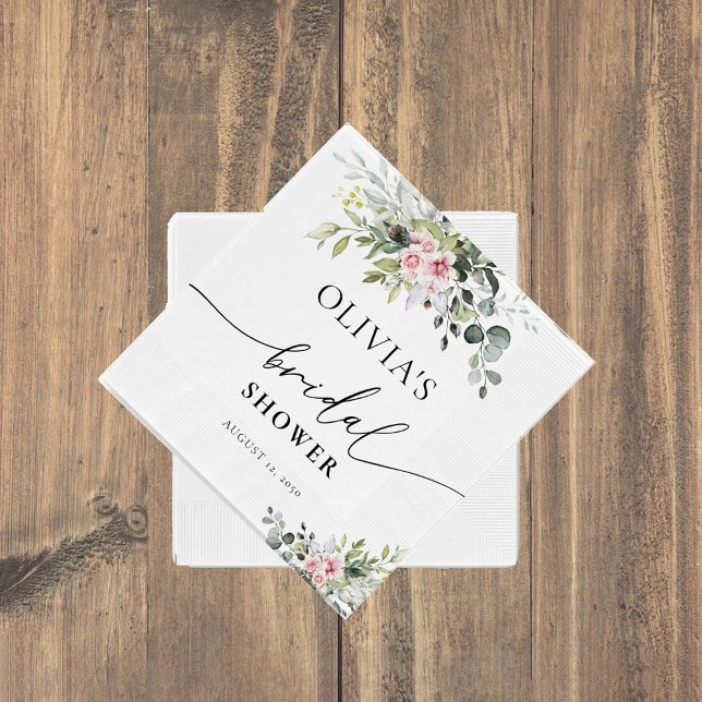 Serviette En Papier Fête des mariées de verdure rose vif serviettes (Créateur téléchargé)